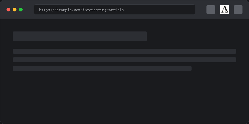 Acorny extension in the browser toolbar